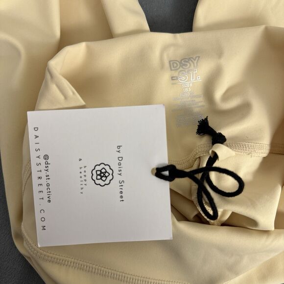 Daisy Street Active Dsy St Leggings Yoga Pants Size 8 US Small New Light Yellow - Picture 9 of 10